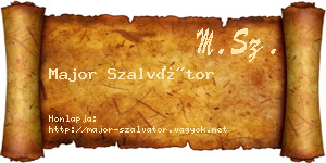 Major Szalvátor névjegykártya